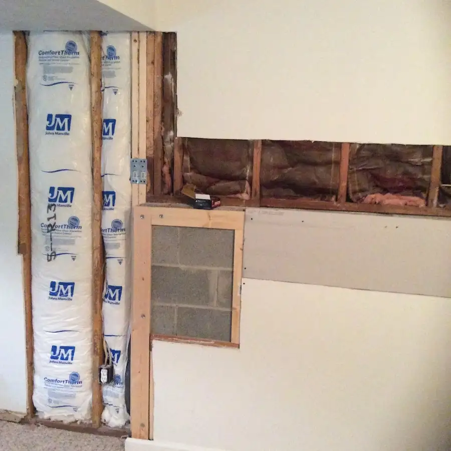 Wall insulation replacement during Contents Cleaning & Restoration in Homer